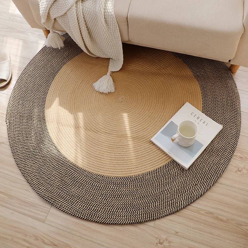 100% Jute Round Carpet - ComfyVibes