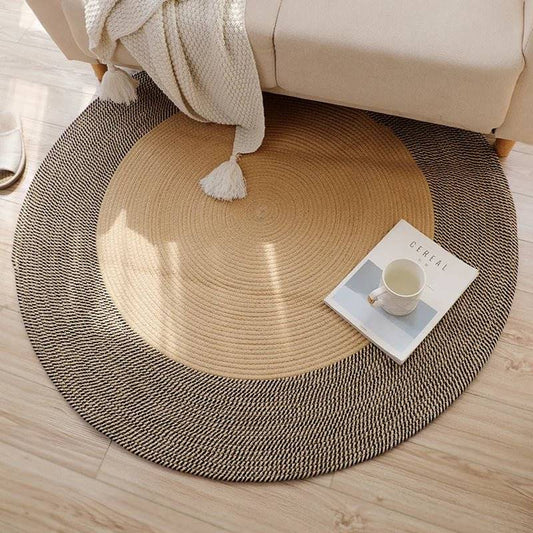 100% Jute Round Carpet - ComfyVibes