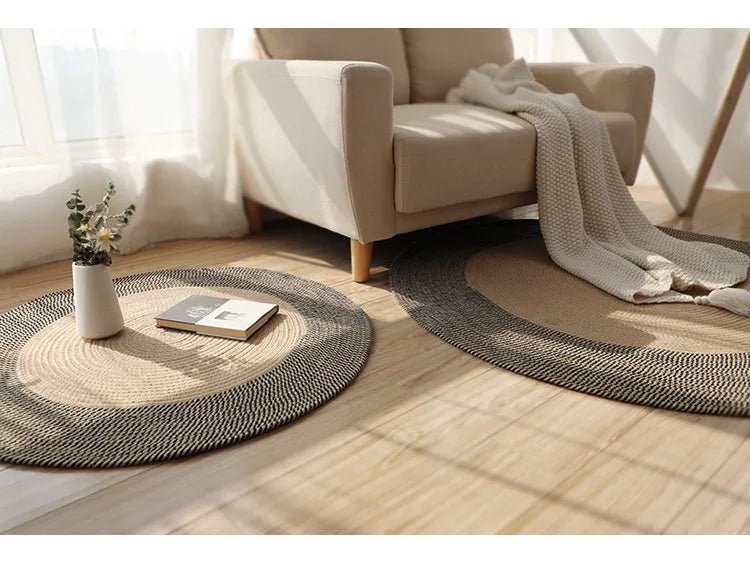 100% Jute Round Carpet - ComfyVibes