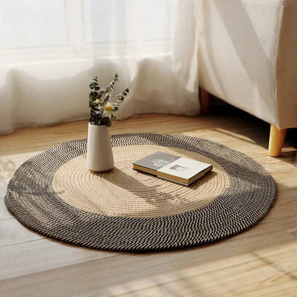 100% Jute Round Carpet - ComfyVibes