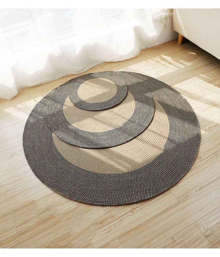 100% Jute Round Carpet - ComfyVibes