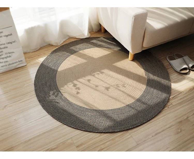 100% Jute Round Carpet - ComfyVibes