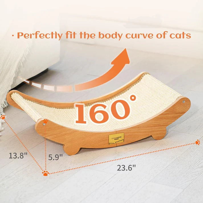 Wooden Cat Scratcher Bed