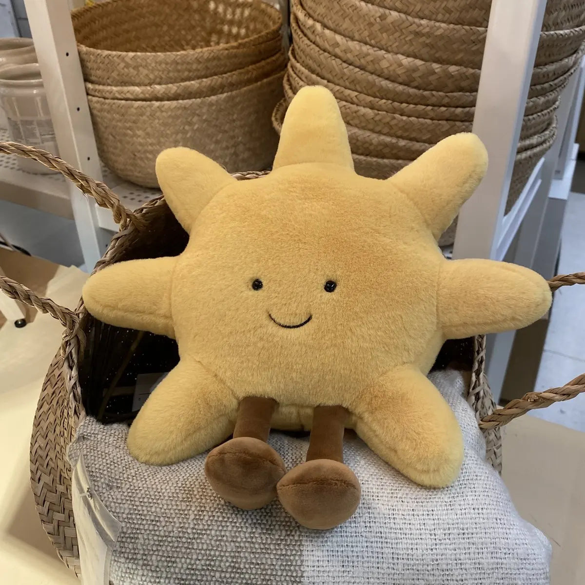 The Amuseables Smiling Sun and Moon Plushies