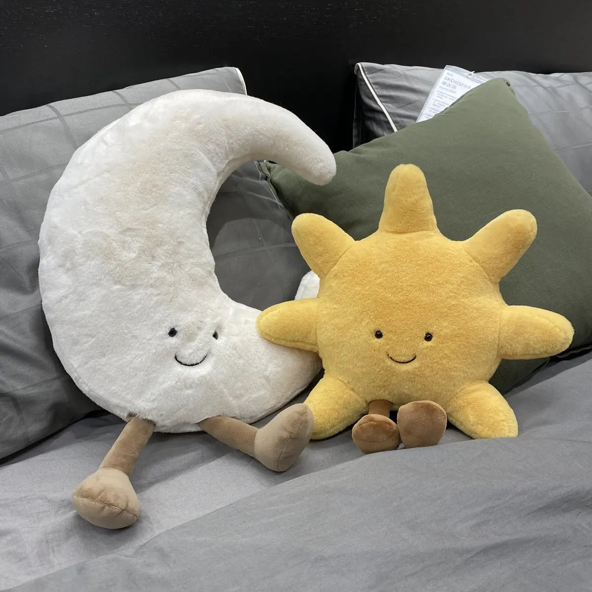 The Amuseables Smiling Sun and Moon Plushies