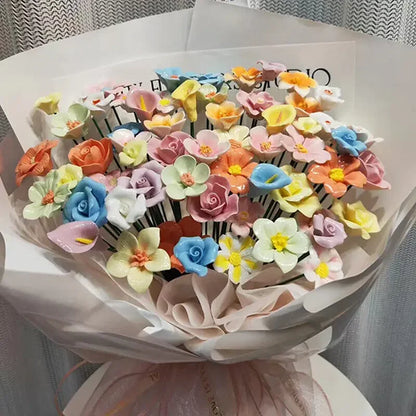 Handmade Ceramic Flower Bouquet