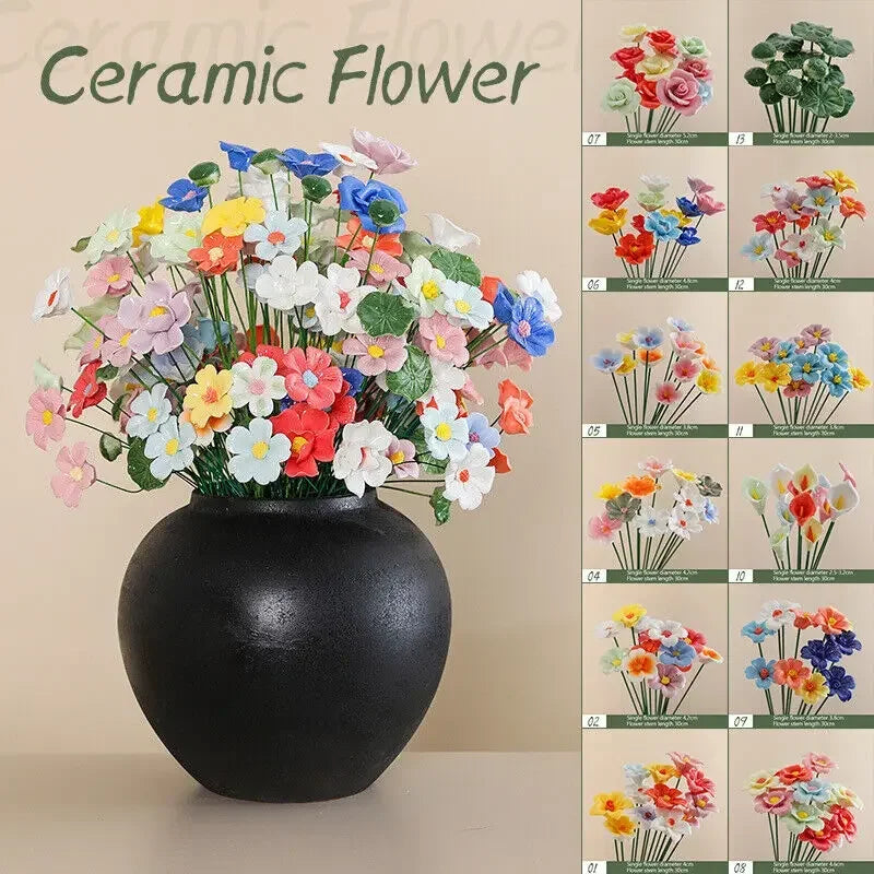 Handmade Ceramic Flower Bouquet