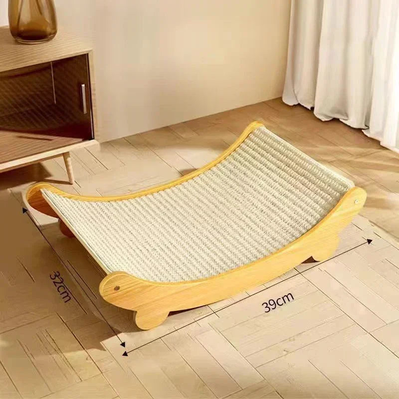 Wooden Cat Scratcher Bed