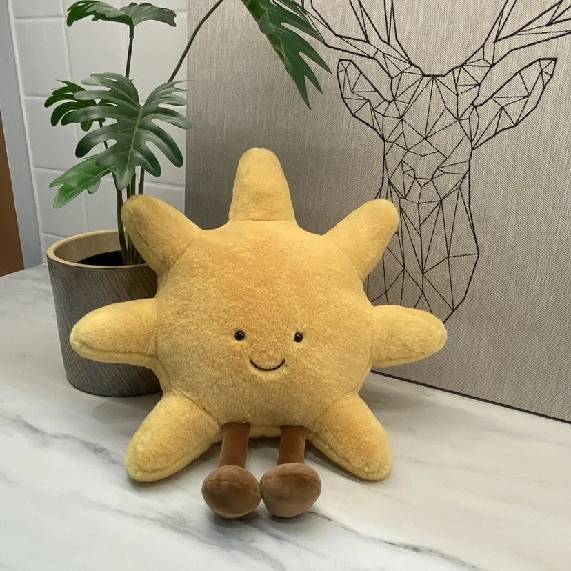 The Amuseables Smiling Sun and Moon Plushies