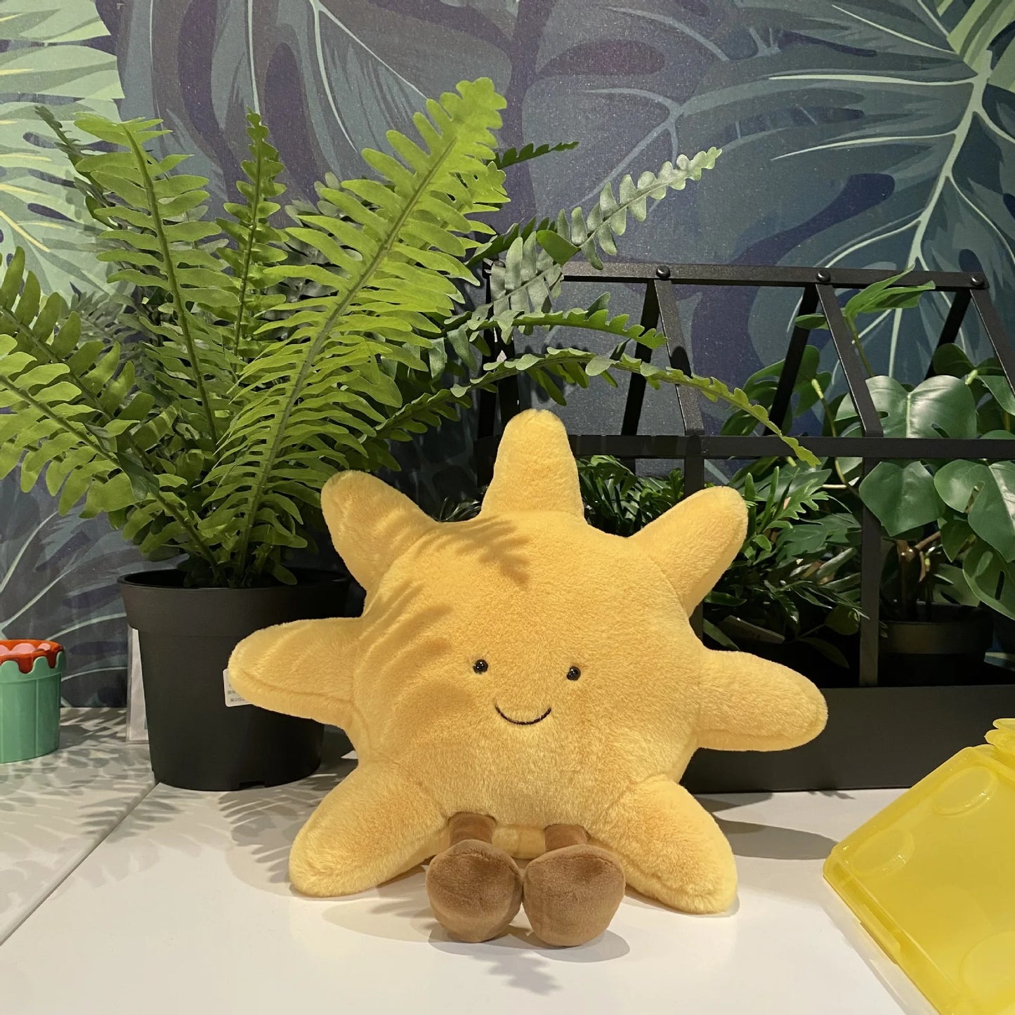 The Amuseables Smiling Sun and Moon Plushies