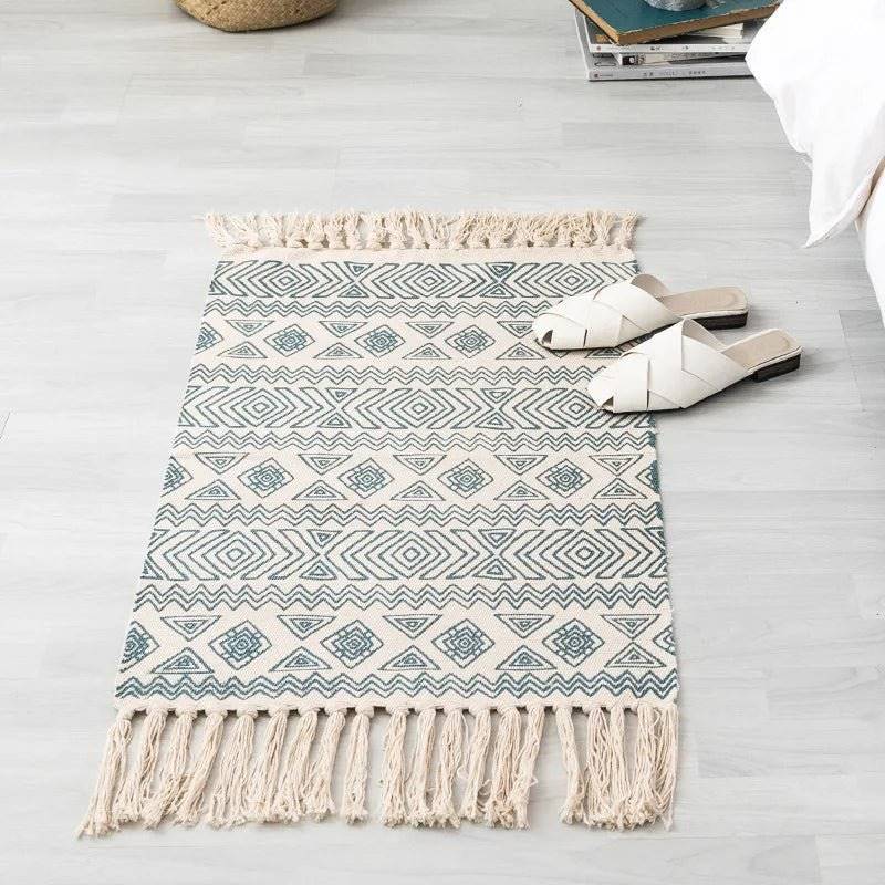 Bohemian Cotton Linen Natural Blanket - ComfyVibes