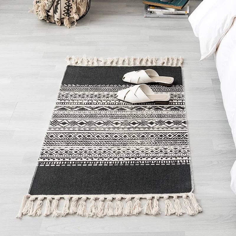 Bohemian Cotton Linen Natural Blanket - ComfyVibes