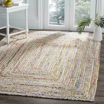 Handmade Jute & Cotton Rug - ComfyVibes