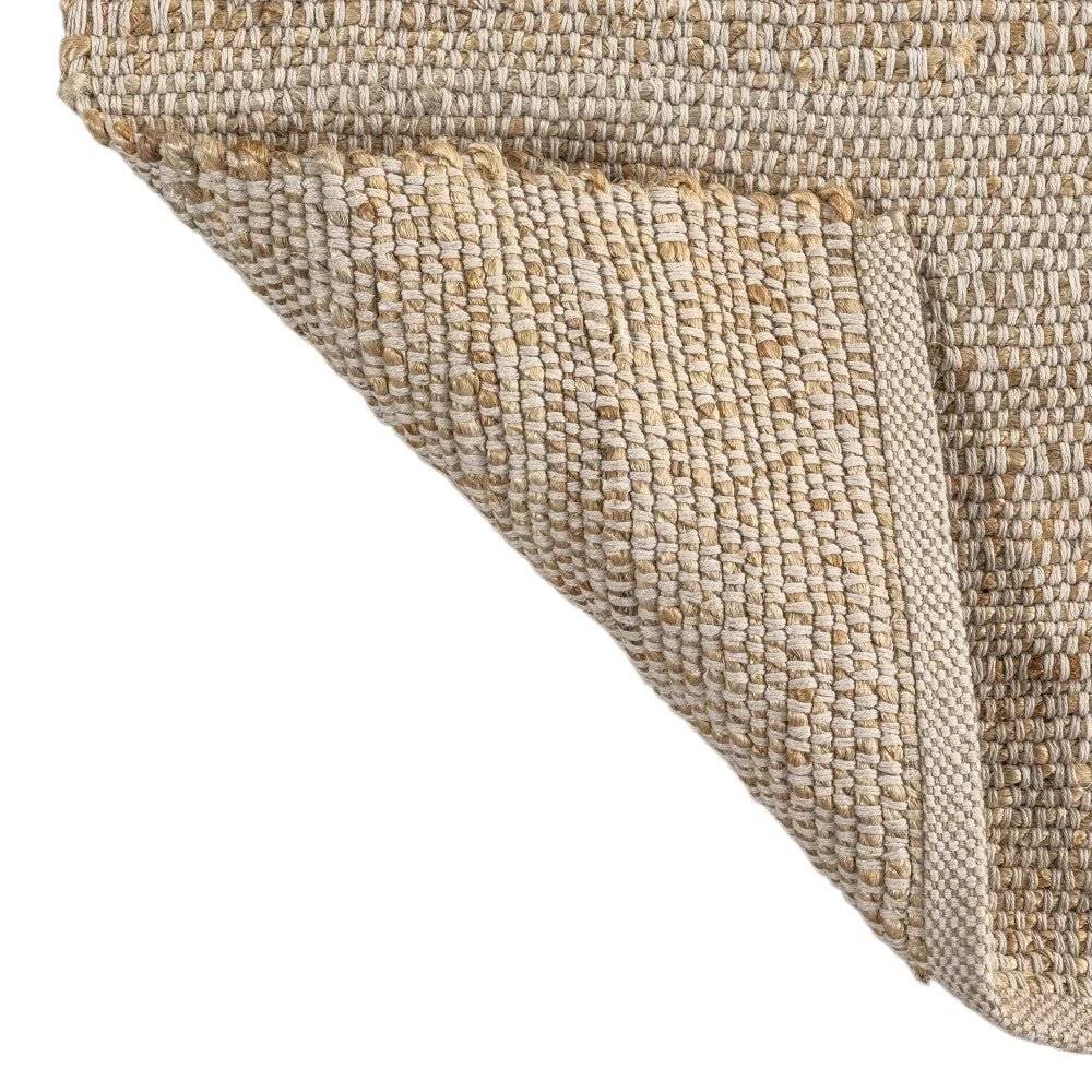 Handwoven Jute and Cotton Area Rug 8x10 ft - ComfyVibes