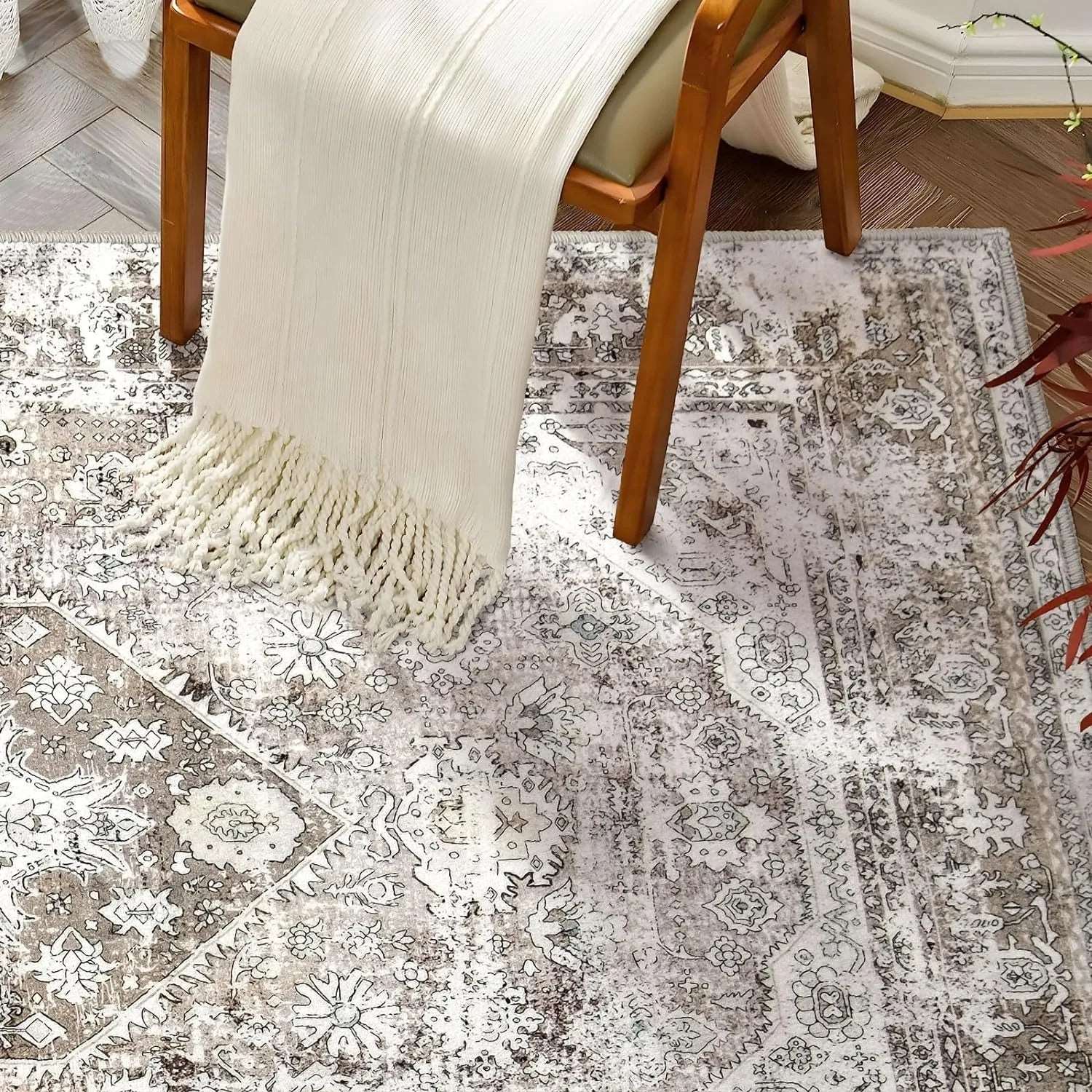 Retro Floral Bohemian Carpet - ComfyVibes