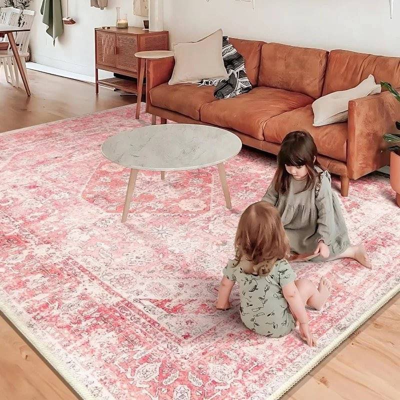 Retro Floral Bohemian Carpet - ComfyVibes