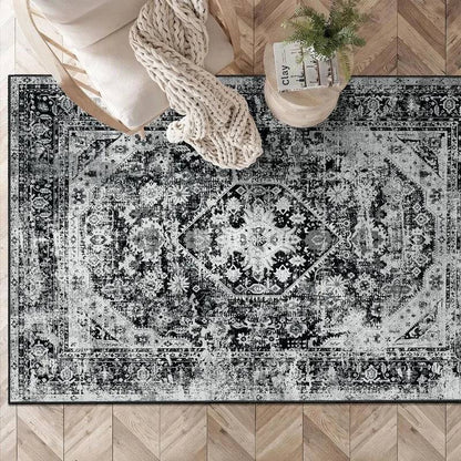 Retro Floral Bohemian Carpet - ComfyVibes