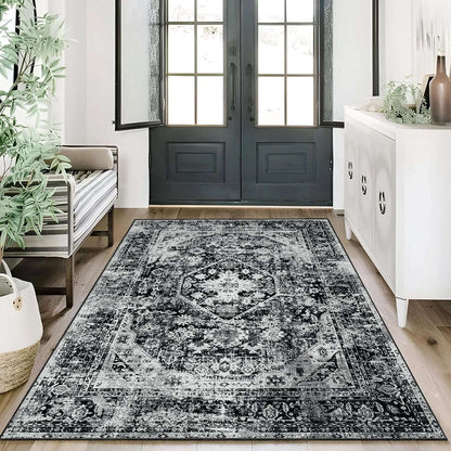 Retro Floral Bohemian Carpet - ComfyVibes