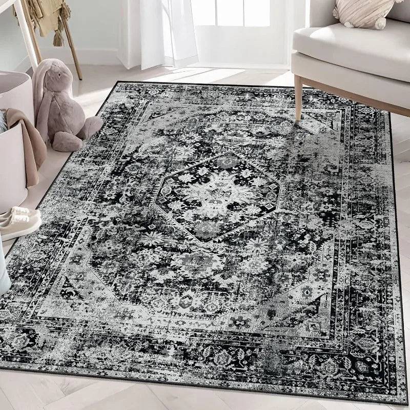 Retro Floral Bohemian Carpet - ComfyVibes