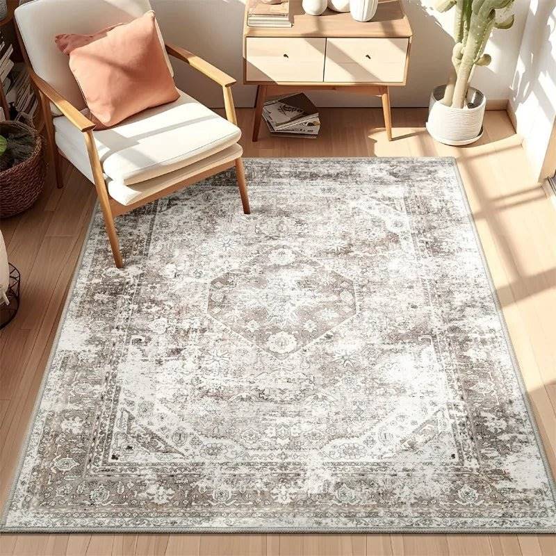 Retro Floral Bohemian Carpet - ComfyVibes