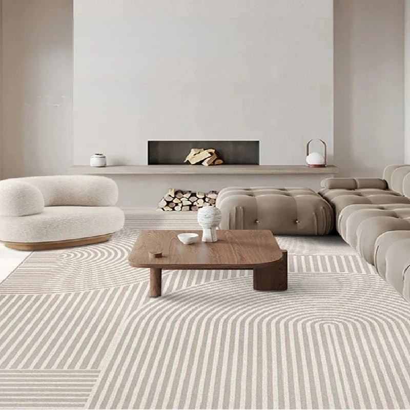 Wabi - Sabi Striped Plush Carpet - ComfyVibes