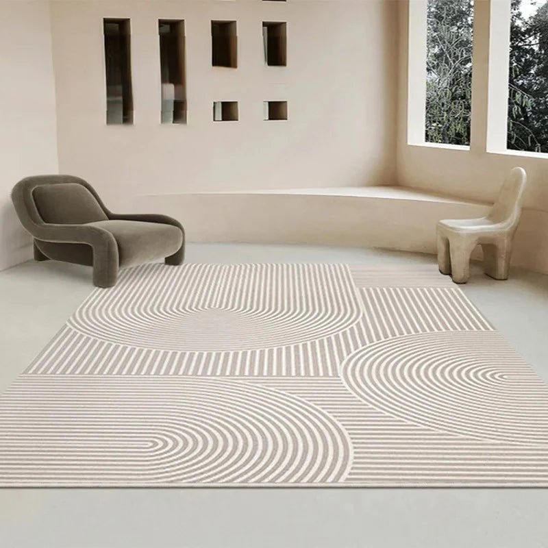 Wabi - Sabi Striped Plush Carpet - ComfyVibes